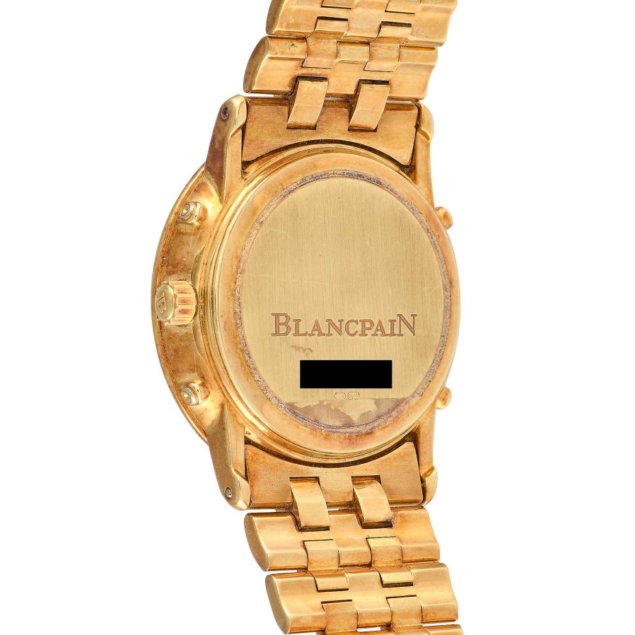 Gold Watches Blancpain | Villeret Triple Calendar And Moonphase Gold Watch