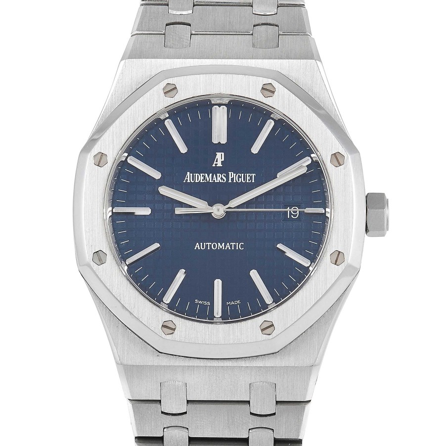 Men'S Watches Audemars Piguet | Royal Oak Blue Dial Watch