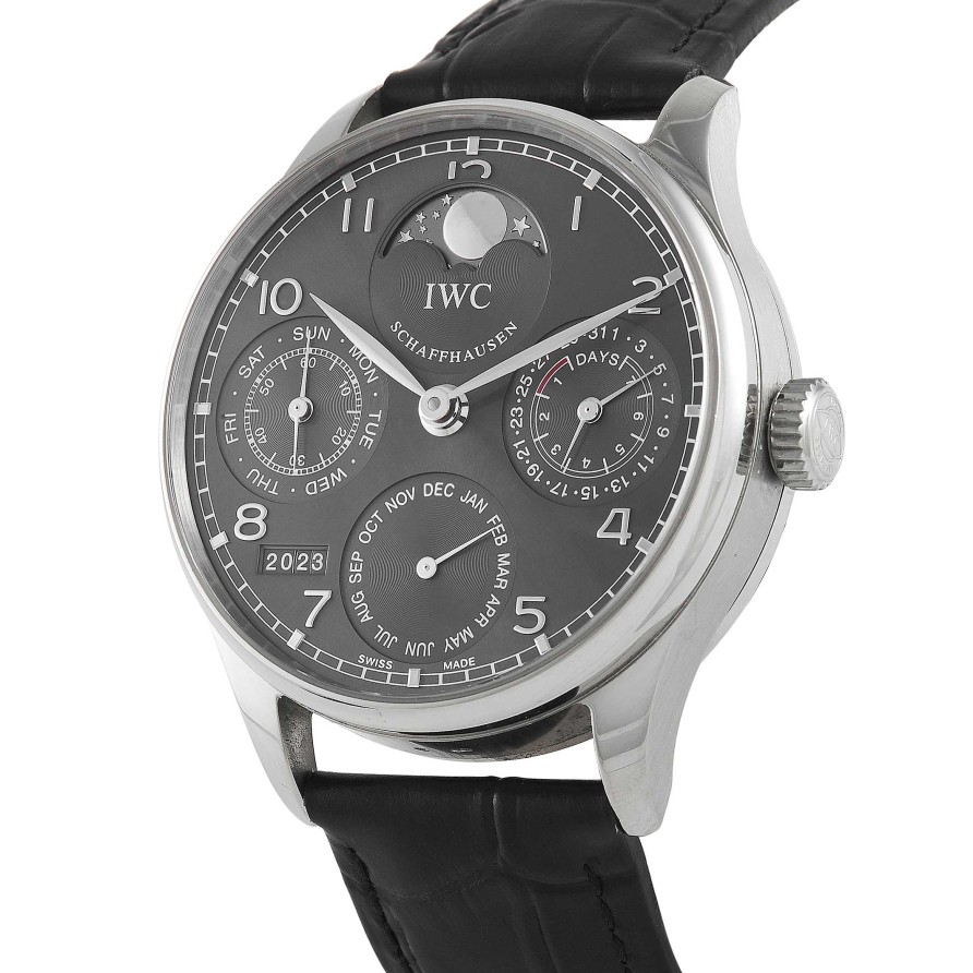 Gold Watches IWC | Portuguese Perpetual Calendar 18K White Gold Watch