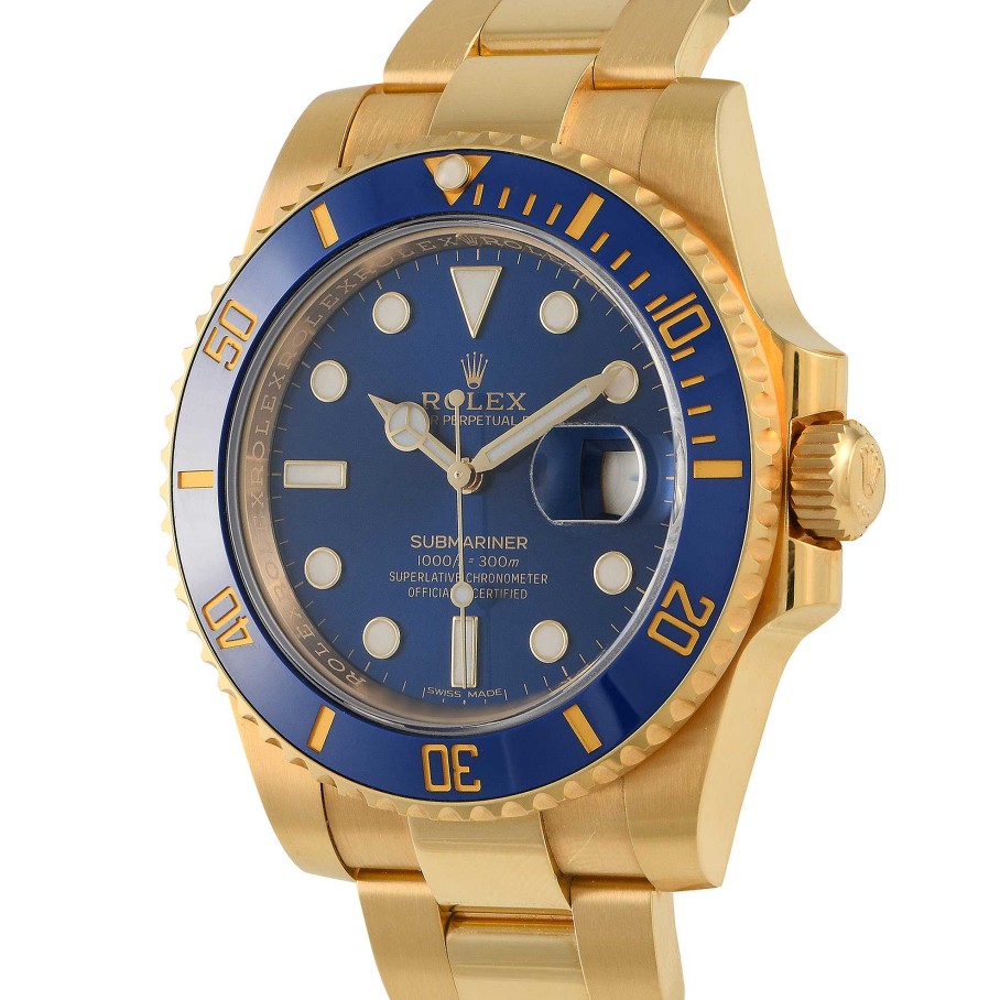 Men'S Watches Rolex | Submariner Date Yellow Gold Watch