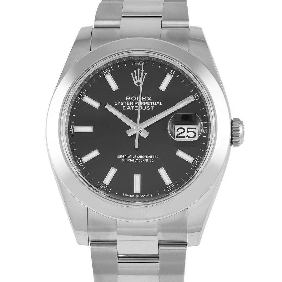 Men'S Watches Rolex | Datejust 41 Black Dial Watch