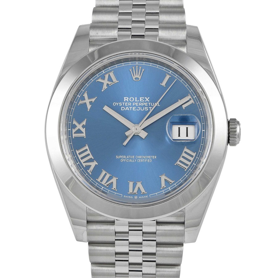 Men'S Watches Rolex | Datejust 41 Blue Dial Watch