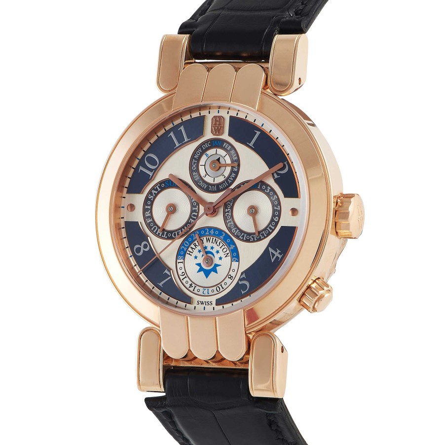 Gold Watches Harry Winston | Perpetual Calendar Timezone Watch