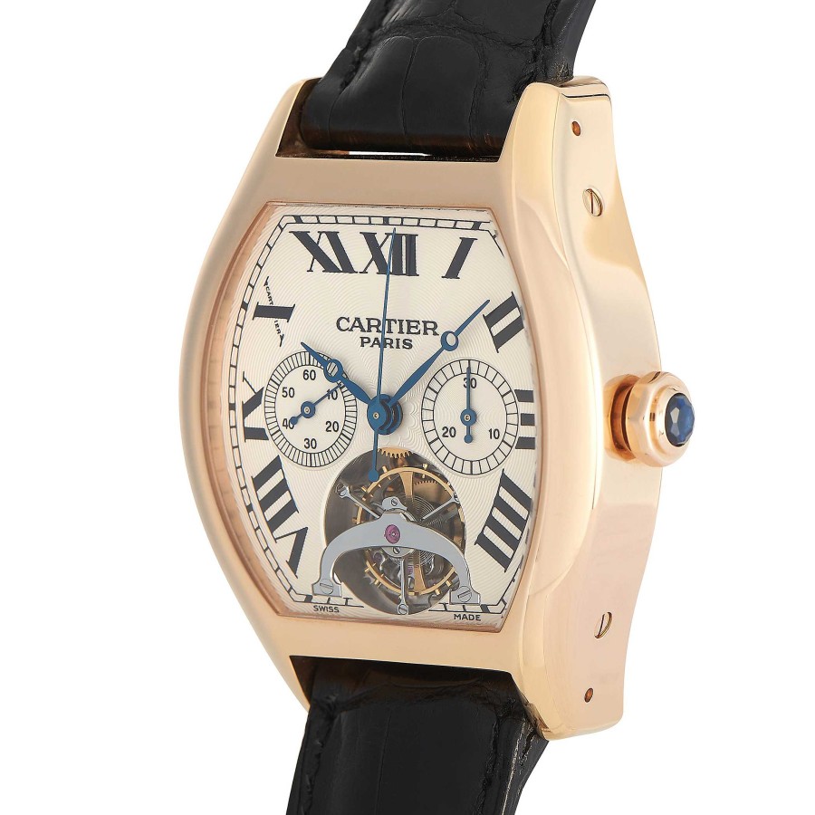 Rare Watches Cartier | Tortue Tourbillon Chronograph Watch