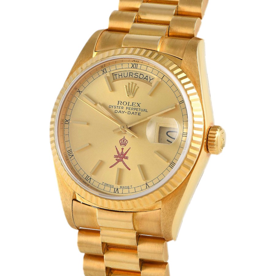 Rare Watches Rolex | Day-Date 36 Champagne Khanjar Dial Watch