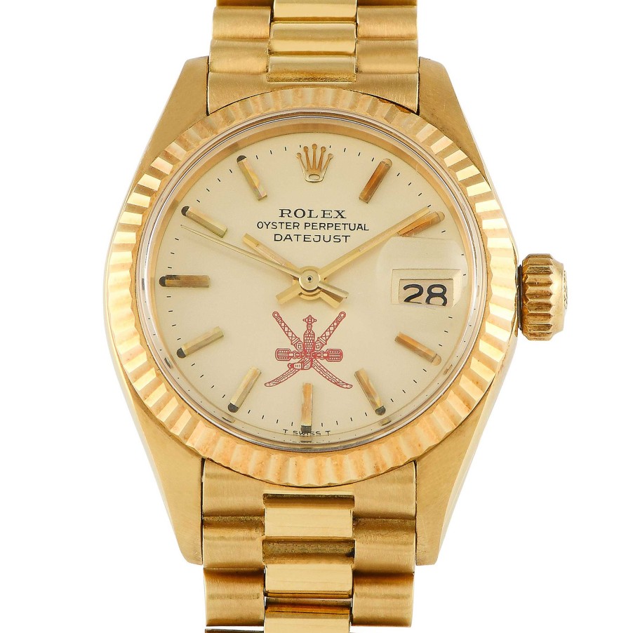 Women'S Watches Rolex | Lady Datejust Yellow Gold Khanjar Watch