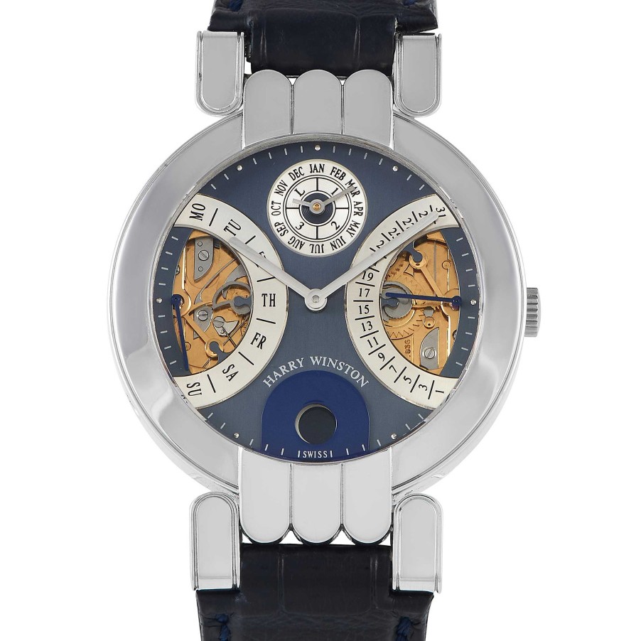 Men'S Watches Harry Winston | Premier Excenter Bi-Retrograde Perpetual Calendar Watch