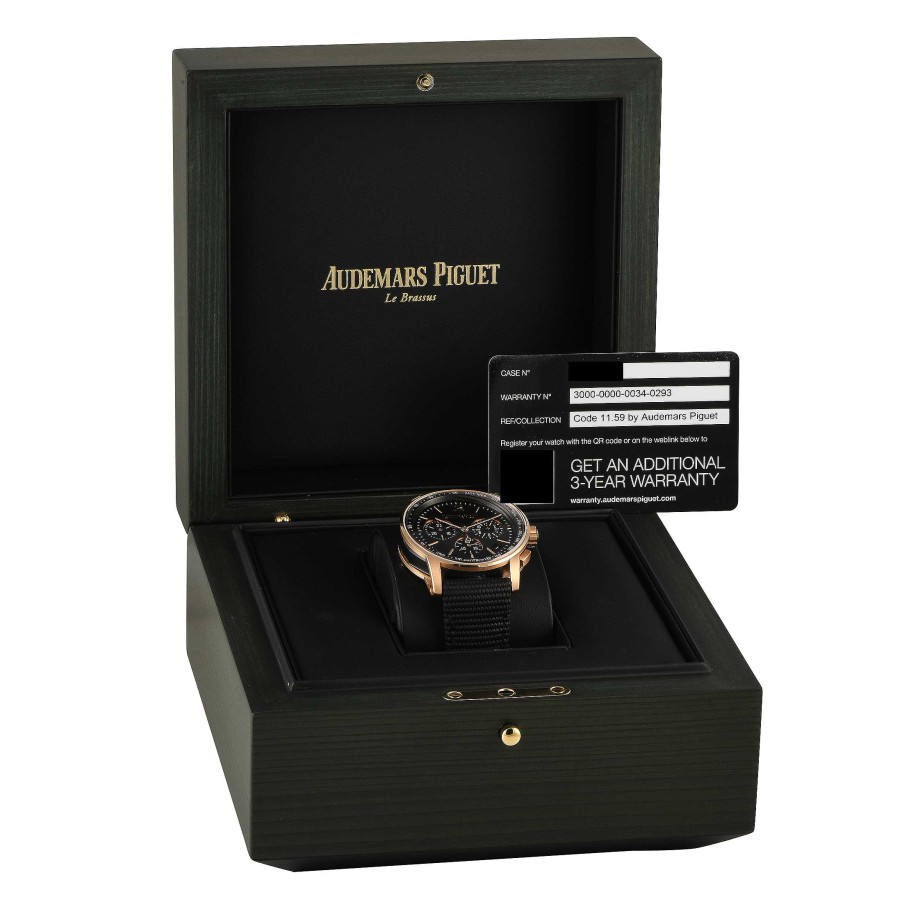 Gold Watches Audemars Piguet | Code 11.59 Chronograph Rose Gold And Ceramic Watch