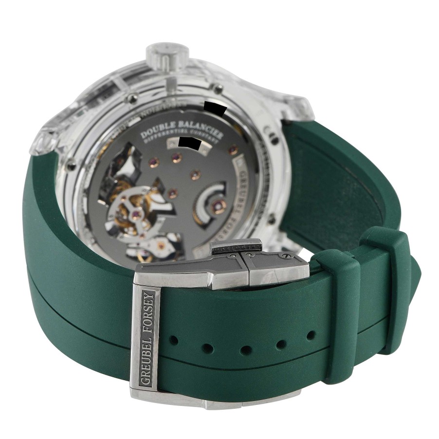 Rare Watches Greubel Forsey | Double Balancier Green Sapphire Watch