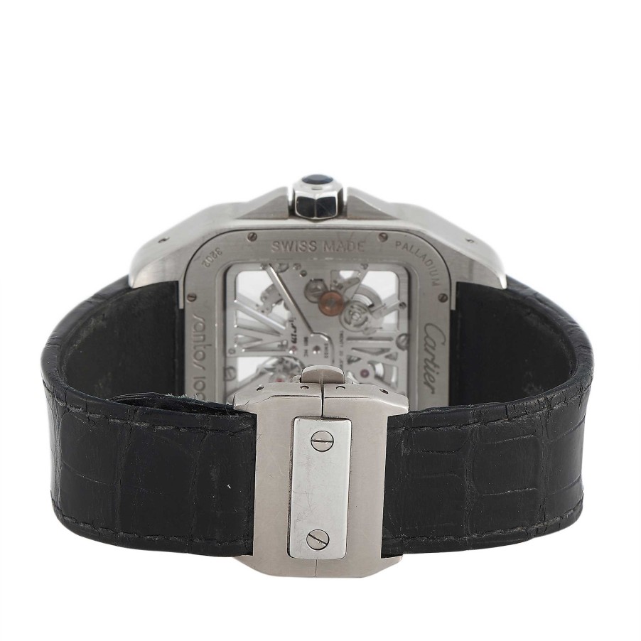 Men'S Watches Cartier | Santos 100 Skeleton Palladium Watch