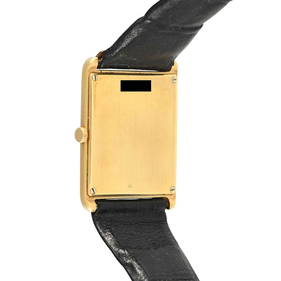 Gold Watches Audemars Piguet | Vintage 18K Yellow Gold Khanjar Porcelain Dial Ladies Watch