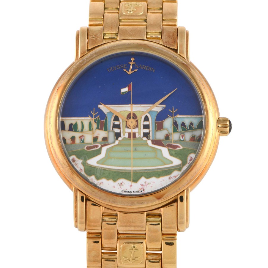 Gold Watches Ulysse Nardin | San Marco Palace Of Sultan Qaboos Enamel Dial Watch