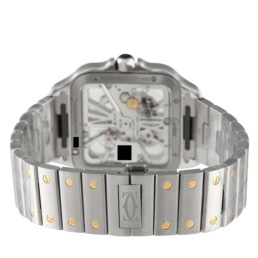 Men'S Watches Cartier | Santos Skeleton Large Model Watch