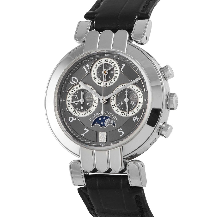 Men'S Watches Harry Winston | Ocean Perpetual Calendar Platinum Watch