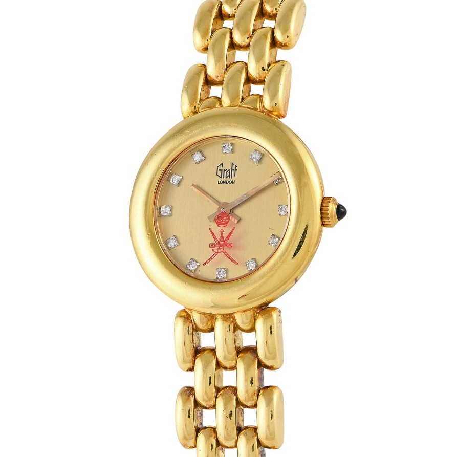 Women'S Watches Graff | 18K Yellow Gold Khanjar Dial Ladies Watch