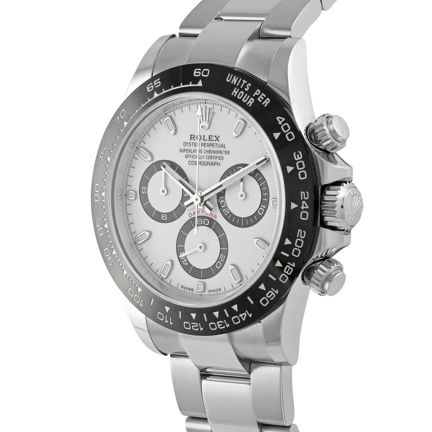 Men'S Watches Rolex | Daytona White Dial Khanjar Watch