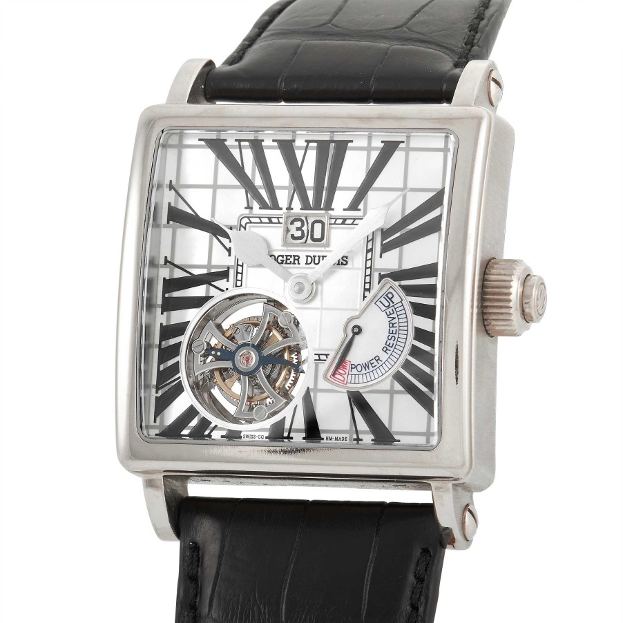 Gold Watches Roger Dubuis | Goldensquare White Gold Tourbillon Watch