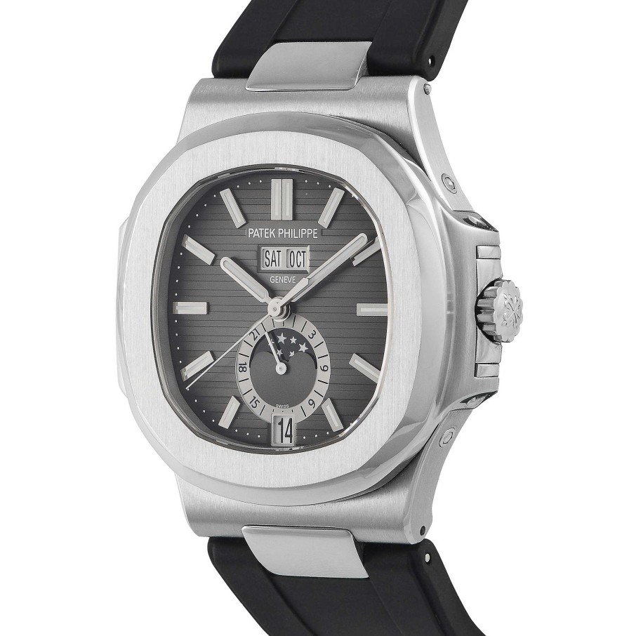 Men'S Watches Patek Philippe | Nautilus Annual Calendar Moonphase Watch