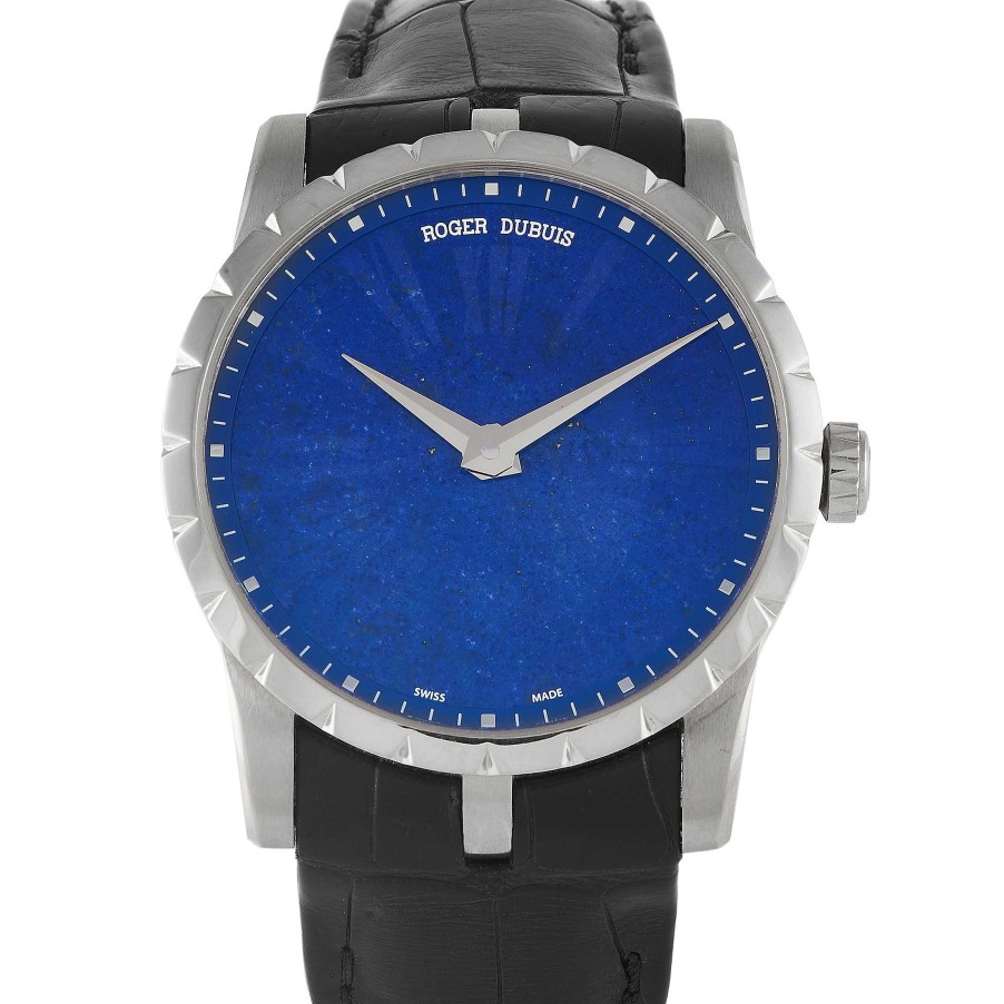 Gold Watches Roger Dubuis | Excalibur 42 Lapis Lazuli Dial Watch