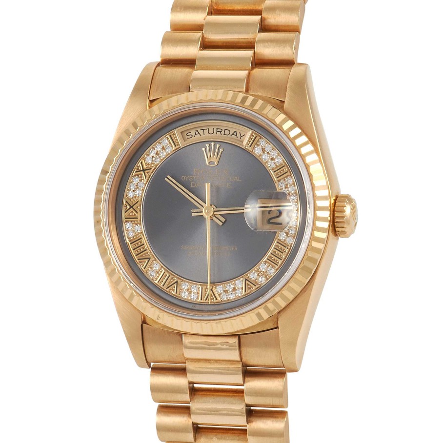 Gold Watches Rolex | Day-Date 36 Yellow Gold Myriad Diamond Watch