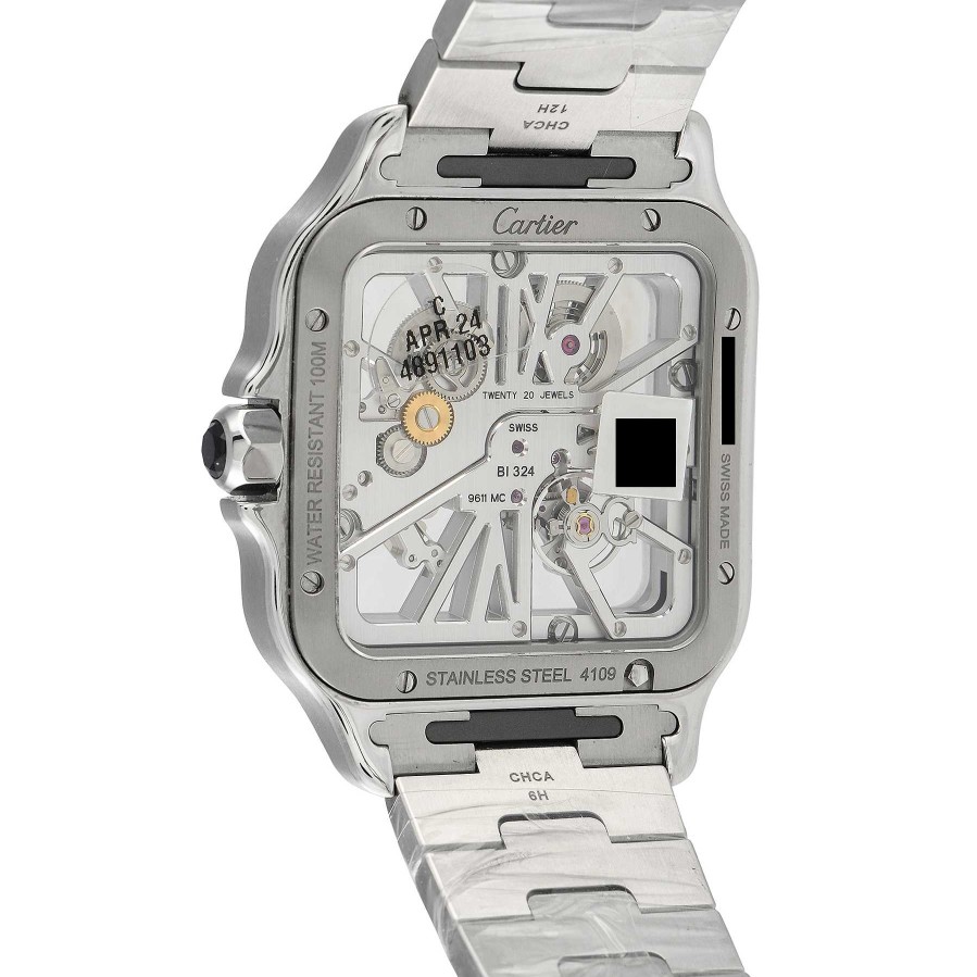 Men'S Watches Cartier | Santos Skeleton Large Model Watch